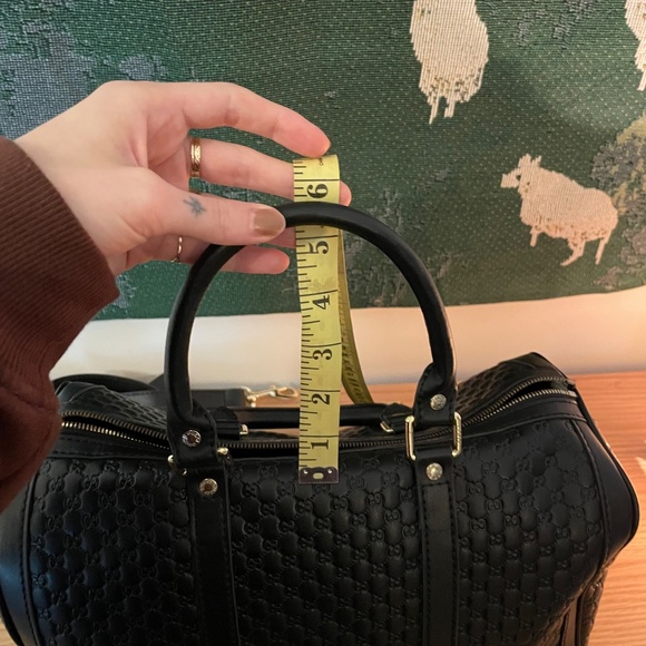 Black Top Handle Crossbody Carryon Bag - Picture 9 of 13